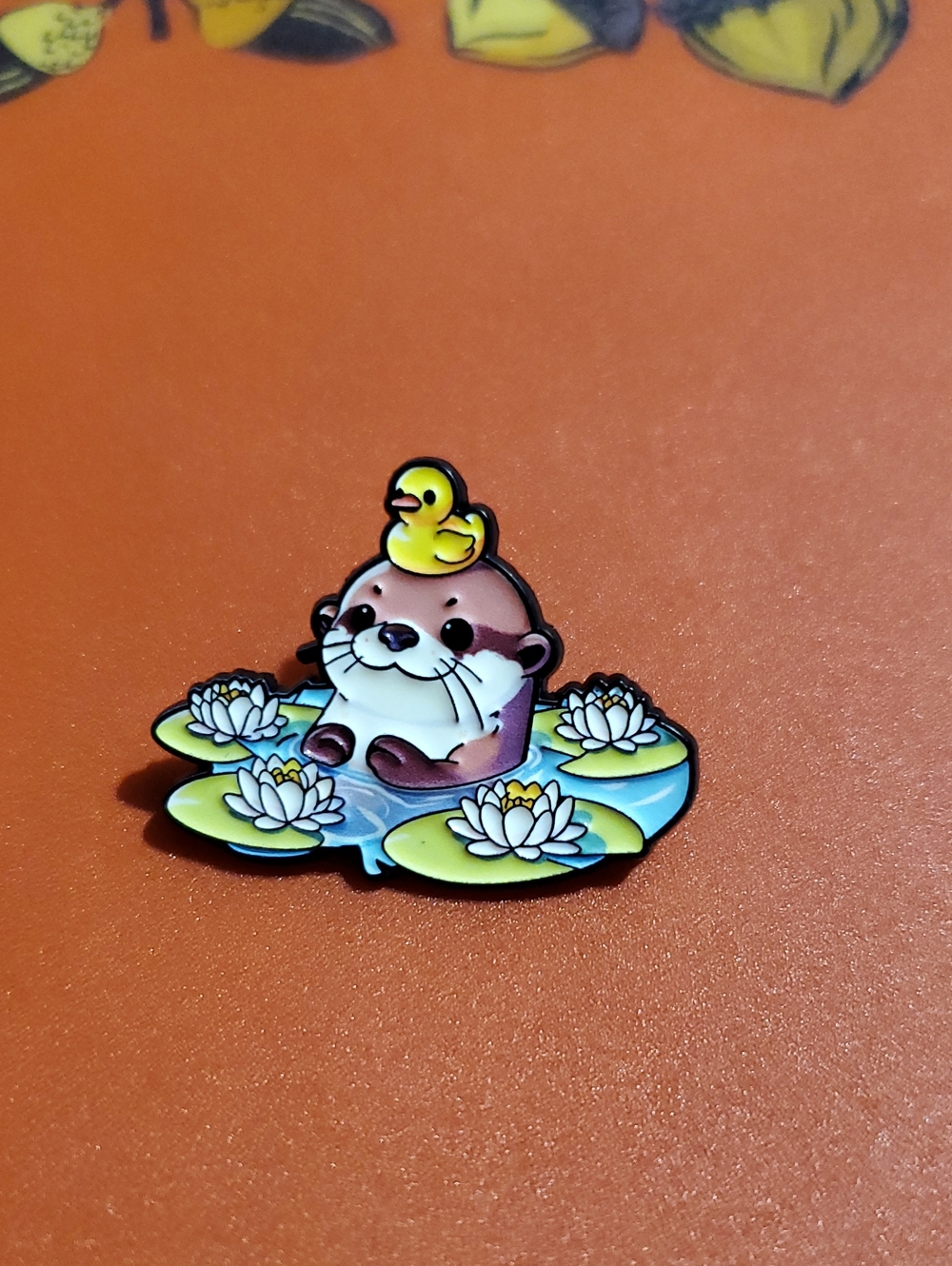 Lillypad Otter Enamel Pin
